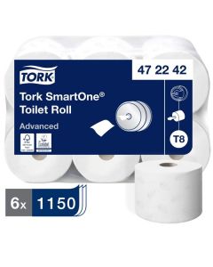 Tork Smartone Toilet Roll White 207M [Pack of 6]