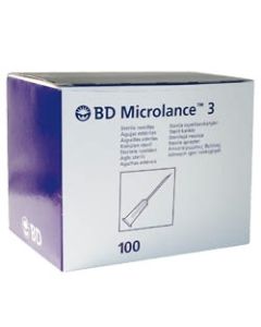 BD 300635 Microlance Hypodermic Needle 27G x 0.5" Grey [Pack of 100] 