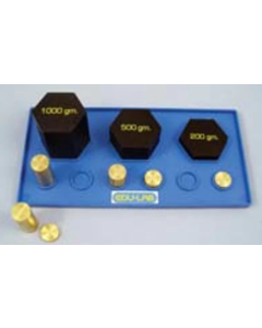 Edulab Mass weighing set on a moulded tray includes 1kg, 500g, 200g, 50g, 20g, 2 x 100g and 10g  12826415 [Pack of 1]