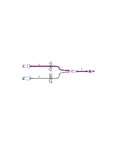 17 cm (7") Appx 0.68 ml, Smallbore Bifuse Ext Set, 2 MicroClave™, 2 BCV and Rot. LL [Pack of 50]
