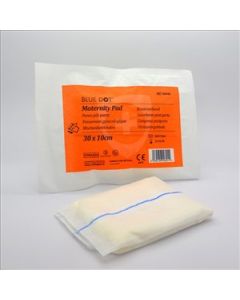Blue Dot Maternity Pads Unlooped  30x10cm [Pack of 100] 
