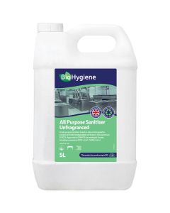 Biohygiene All Purpose Sanitiser Unfragranced Concentrate 5 Litre [Pack of 2]