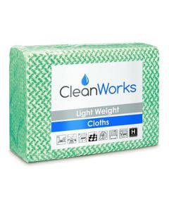 Cleanworks General-purpose Cleaning Cloth Green [Pack of 100]