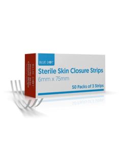 BLUEDOT WOUND CLOSURE STRIPS 6MMX 75MM [PACK OF 50 X 5 ] 