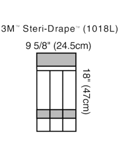 3M Steri-Drape Drape Pouch Instrument Long 3-Compartment [PACK OF 40]