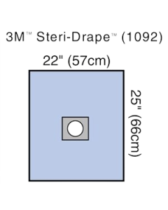 3M Steri-Drape Drape Fenestrated 64x56cm Aperture 6.3 [PACK OF 100]