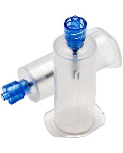 BD Luer Adapters with Pre-Attached Holders Blue (Luer-Lok Access Device)