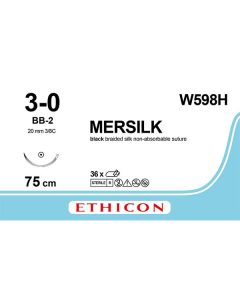 W598H - SILK BLK 75CM M2 [Pack of 36]