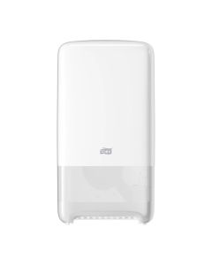 Tork Twin Mid-Size Toilet Paper Roll Dispenser White [Pack of 4]