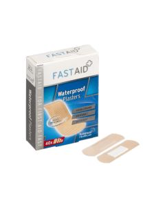Fast Aid Waterproof Plasters 40's X 6  [6 Packs Of 40 Plasters]
