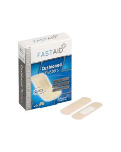 Fast Aid Cushioned Plasters 20's X 6  [6 Packs Of 20 Plasters] 