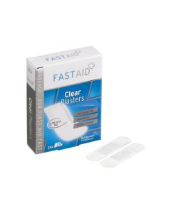 Fast Aid Clear Plasters 24's X 6  [6 Packs Of 24 Plasters] 