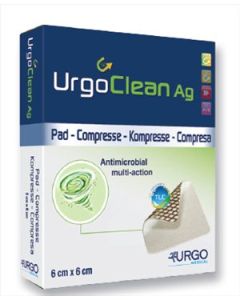UrgoClean Ag Gelling Fibre Antimicrobial Dressing 15cm x 20cm Silver [Pack of 5]