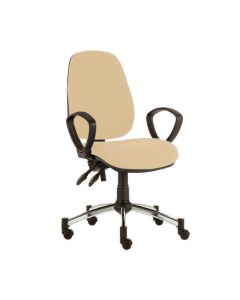 ?Consultation?Chair with Arms & Chrome Base - (Anti-bacterial Vinyl) Sun-CHA21-HSA