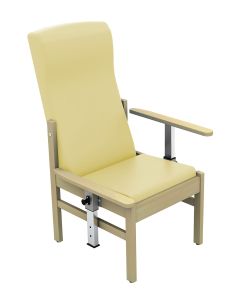 Atlas Patient High-Back Arm Chair with Drop Arms - (Anti-bacterial Vinyl)