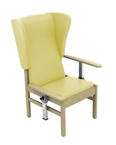 ﻿﻿﻿﻿Atlas Patient High-Back Arm Chair with Drop Arms and Wings - (Anti-bacterial Vinyl) [Pack of 1]