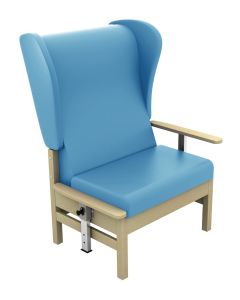 ﻿﻿﻿﻿Atlas High-Back 40st Bariatric Arm Chair with Drop Arms - (Anti-bacterial Vinyl)-Cool Blue [Pack of 1]