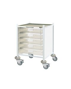﻿VISTA 40 Clinical Trolley - 5 Single Depth Trays-Clear [Pack of 1]