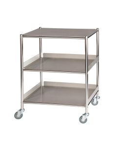 Surgical Trolley – 1 Stainless Steel Shelf & 2 Trays Sun-ST6S3SF
