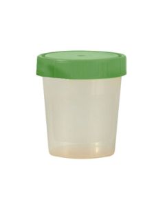 AW Urine Cups With Screw On Green Caps Non-Sterile