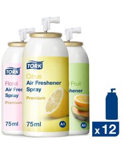 Tork Mixed Pack Air Freshener Spray 75ml [Pack of 12]