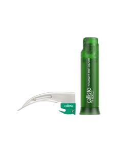 Callisto Fibre Optic Laryngoscope System – Single Use Handle with Batteries & Metal Macintosh Blade No. 3, Pre-Loaded Compact [Pack of 10]
