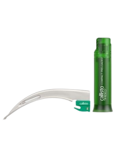Callisto Fibre Optic Laryngoscope System – Single Use Handle with Batteries & Metal Macintosh Blade No. 4, Pre-Loaded Compact [Pack of 10]