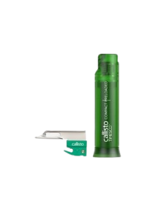 Callisto Fibre Optic Laryngoscope System – Single Use LED Handle with Metal Miller Blade No. 1, Pre-Loaded Compact Handle [Pack of 10]