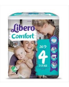 Libero Comfort 4 Maxi Paediatric Nappy for 7-11kg (pack of 26)