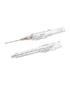 Safety Peripheral Intravenous Cannula Non-winged Pink 20G x 25mm Radiopaque PUR NON RETURNABLE ITEM [Case of 200]