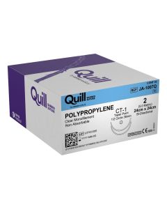 Surgical Specialties Non-Absorbable Monofilament Barbed Suture 2, Double Armed, Clear, 14cm x 14cm, 36mm Needle, 1/2 Circle Taper Point [Pack of 12]