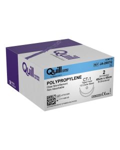 Surgical Specialties Non-Absorbable Monofilament Suture, Clear, 2, 45cm x 45cm, Barbed, 36mm 1/2 Taper Point Needle, Double Armed [Pack of 12]