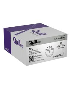 Suture Absorbable Monofilament 0 36cm x 36cm Violet Barbed 36mm Needle 1/2 Circle Cutting Double Armed [Pack of 12]