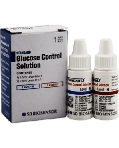 Blood Glucose Meter Ancillaries – Quality Control Solution (Medium & High) [Pack of 1 Kit]