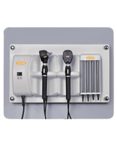 Otoscope and Ophthalmoscope Set AccoView 500SE HQ – 2 Handle Premier Diagnostic Station with Heads, Tip Dispenser & LED Light [Pack of 1]