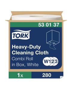 Tork Heavy-duty Cleaning Cloth White 106.4m [Pack of 1]