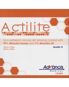 Actilite NA Dressing with Activon Plus 10cm x 10cm [Pack of 10]