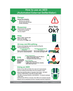 AED Armor A3 'How to use a Defibrillator' Wall Sign