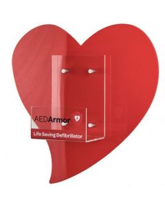 AED Armor Perspex Heart Wall Bracket Large