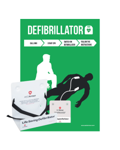 AED Armor Silhouette Rescue A0 Poster for AED Armor Wall Bracket Large