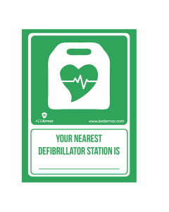 AED Armor 'Your Nearest Defibrillator Station' A4 Poster