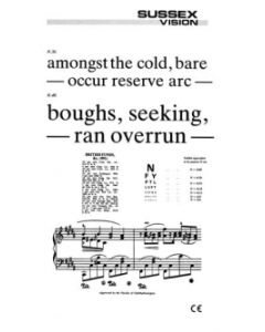 AW Reading Test Type No.300 Eye Test Chart Double Sided Laminated NV Test Type [Pack of 1]