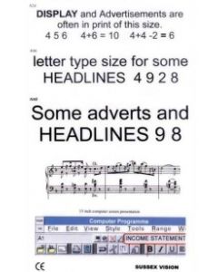 AW Reading Test Type No.301 Eye Test Chart Double Sided Laminated NV Type Test Modern Text [Pack of 1]