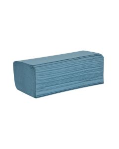 AW Essentials V-Fold Towels Blue [Case of 12]