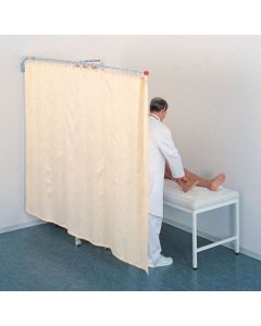 Ropimex 210cm Telescopic Cubicle Screen With Curtains (Rts2.1/Wh95/17xvr/Tcs213)