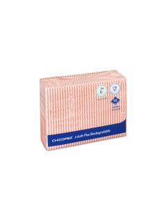 Chicopee J Cloth Plus Biodegradable Red [Pack of 50]