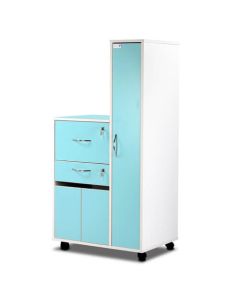 Bristol Maid Bedside Cabinet - Grey White - Right Hand Wardrobe - Drawer - Personal Drawer - Cupboard - Cam Lock