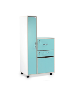 Bristol Maid Bedside Cabinet - Grey White  - Left Hand Wardrobe - Drawer - Large Lower Drawer - Adjustable Shelf - Cam Lock 