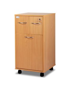 Bristol Maid Bedside Cabinet - Beech - Two Top Drawers - Large Lower Drawer - Adjustable Shelf - One Drawer - Cam Lock