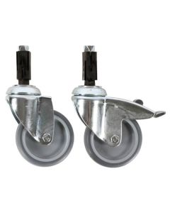 Bristol Maid Castors - Factory Fit-100mm, Pressed Steel, 2 x Braking / 2 x Non-Braking